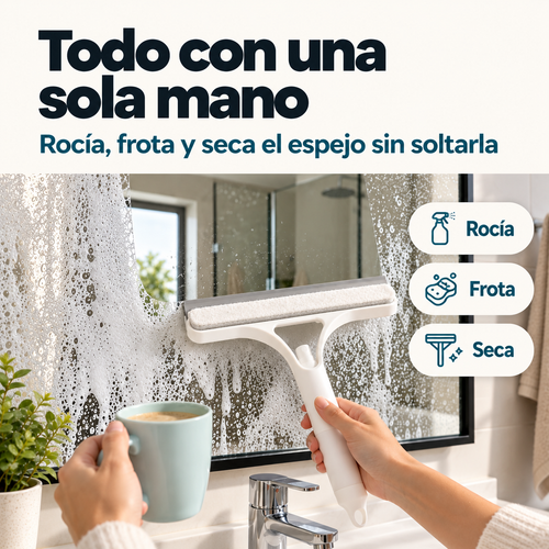 Una Pasada · Limpiacristales 3 en 1 para espejos, mampara, ventanas y coche