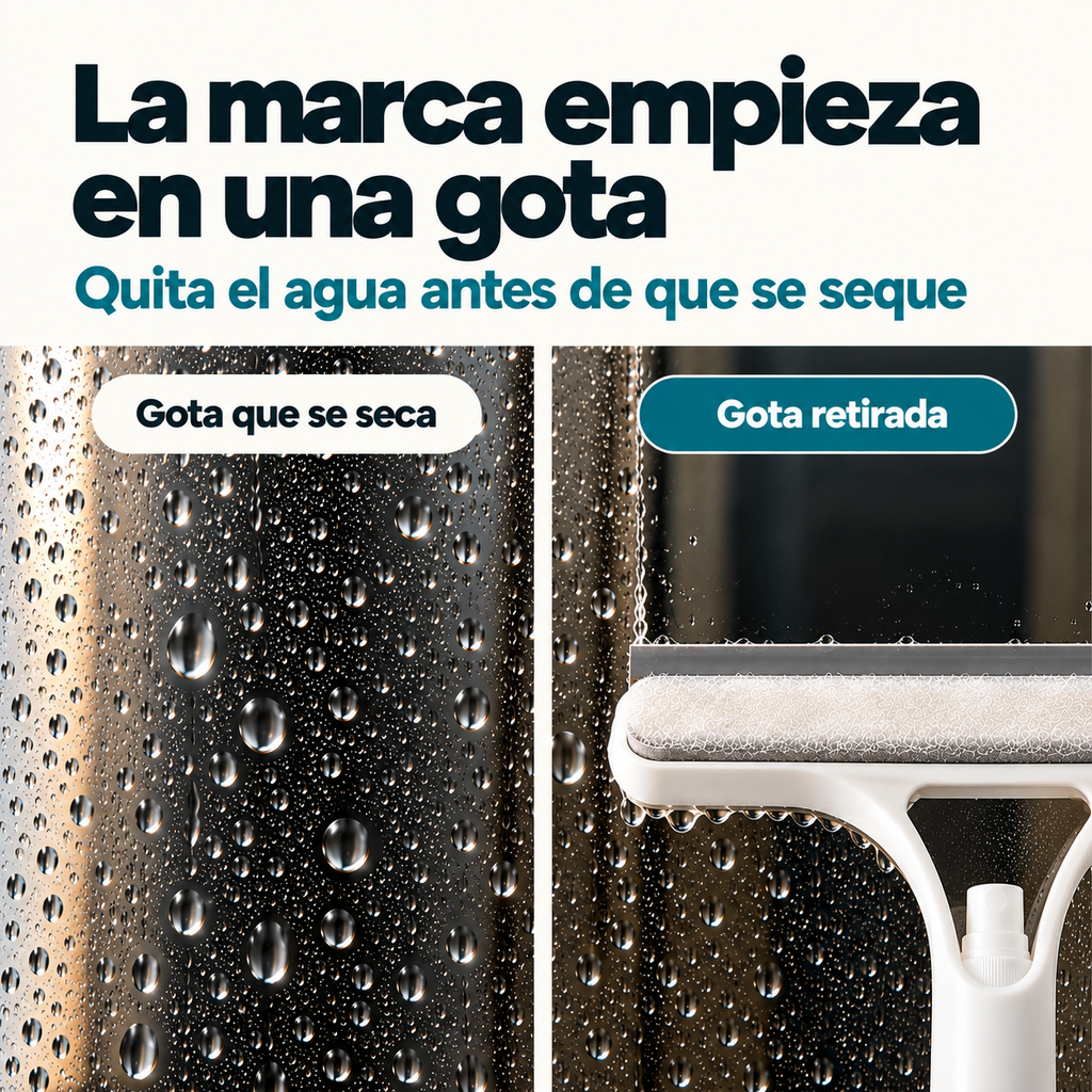Una Pasada · Limpiacristales 3 en 1 para espejos, mampara, ventanas y coche