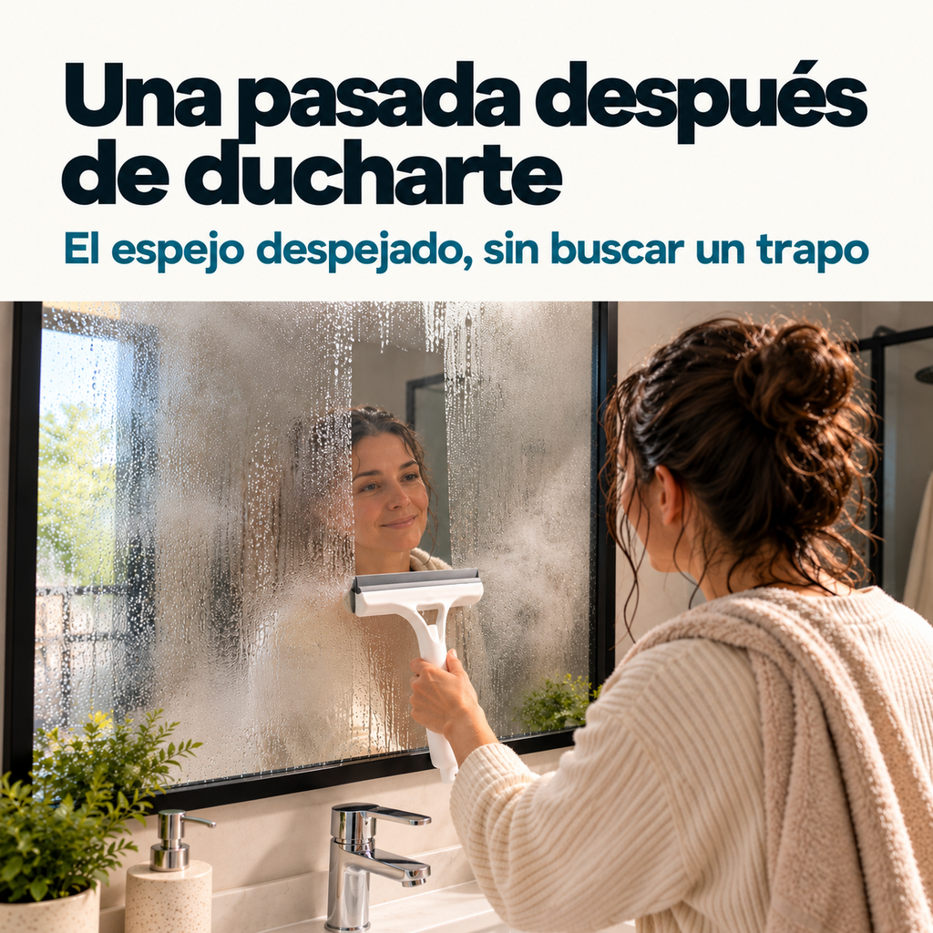 Una Pasada · Limpiacristales 3 en 1 para espejos, mampara, ventanas y coche